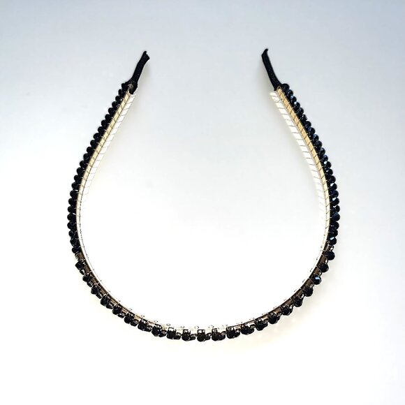 Black Crystal Rhinestone Headband NWT - Picture 1 of 2